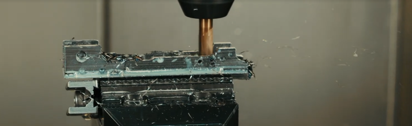 Grand Power firearm component undergoing precision machining in Slovakia